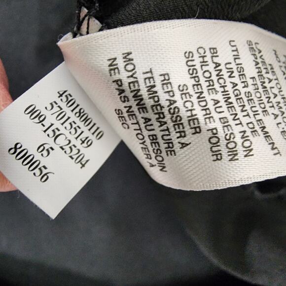 Chicos Leopard Chic Knit Tunic Top Medium Black Panel Hem 3/4 Sleeve Mixed Media - Picture 10 of 12